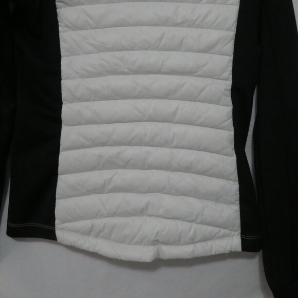 FOREVER 21 SPORT | small | Black and White Lightweight Ribbed Puffer Jacket - Picture 14 of 15